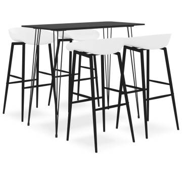 5 Piece Black and White Bar Set – Modern Home & Garden