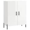 Stylish Highboard High Gloss White - 69.5x34x180 cm