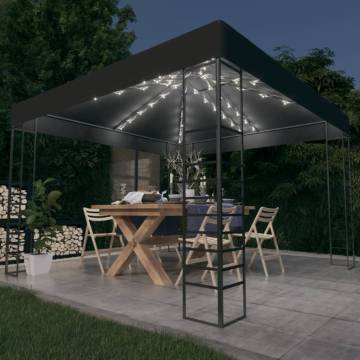 Garden Marquee with LED Lights 3x3 m Anthracite - HipoMarket