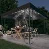 Garden Marquee with LED String Lights 3x3 m Anthracite Colour anthracite 