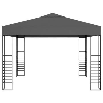 Garden Marquee with LED Lights 3x3 m Anthracite - HipoMarket