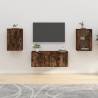 Wall Mounted TV Cabinets 2 pcs Smoked Oak 40x34.5x60 cm Colour smoked oak Quantity in Package 2 Height 60 cm Width 40 cm 