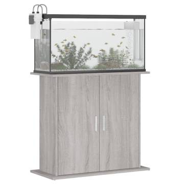 Aquarium Stand Grey Sonoma 81x36x73 cm | Hipomarket UK