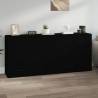 Sideboards 2 pcs Black Engineered Wood Colour black Quantity in Package 2 