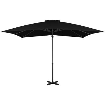 Cantilever Umbrella with Aluminium Pole - 250x250 cm Black