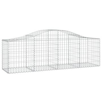 Arched Gabion Baskets - 8 pcs Galvanised Iron | Hipo Market