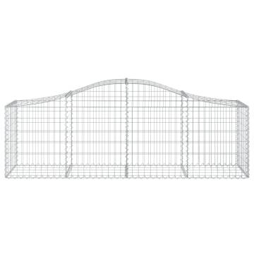 Arched Gabion Baskets - 8 pcs Galvanised Iron | Hipo Market