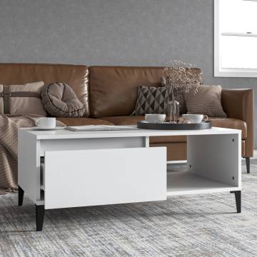 Stylish White Coffee Table 90x50 cm | Hipomarket UK