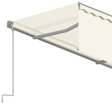 Manual Retractable Awning 4x3m Cream - Stylish Outdoor Shade