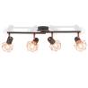 Stylish Ceiling Lamp with 4 Spotlights | Black & Copper Design