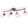 Stylish Ceiling Lamp with 4 Spotlights | Black & Copper Design