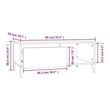 Stylish White Coffee Table 90x50 cm | Hipomarket UK