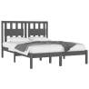 Grey Solid Wood Pine Bed Frame - King Size 150x200 cm