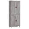 Stylish Highboard Grey Sonoma - 69.5x34x180 cm Engineered Wood