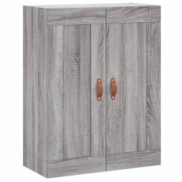 Stylish Highboard Grey Sonoma - 69.5x34x180 cm Engineered Wood