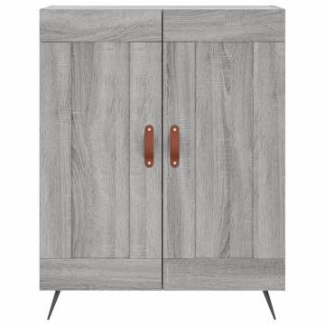 Stylish Highboard Grey Sonoma - 69.5x34x180 cm Engineered Wood