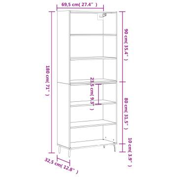 Stylish Highboard Sonoma Oak - Modern Storage Solution