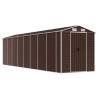 Garden Shed Brown 191x725x198 cm - Durable Galvanised Steel