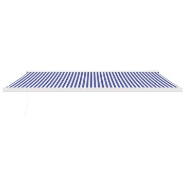 Retractable Awning Blue & White 5x3m - Durable & Stylish