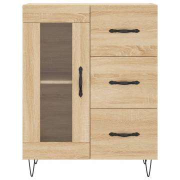 Stylish Highboard Sonoma Oak - 69.5x34x180 cm | HipoMarket