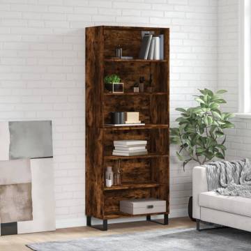 Stylish Highboard in Smoked Oak | Durable Engineered Wood