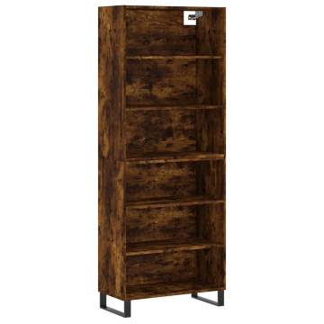 Stylish Highboard in Smoked Oak | Durable Engineered Wood