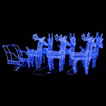 Reindeers & Sleigh Christmas Decoration - 320 LEDs Acrylic