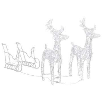 Reindeers & Sleigh Christmas Decoration - 320 LEDs Acrylic