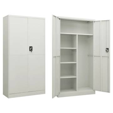 Locker Cabinet Light Grey 90x40x180 cm Steel - Stylish Storage