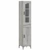 Stylish Highboard Grey Sonoma - 34.5x34x180 cm