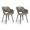 Keter Akola Outdoor Chairs - 2 pcs Cappuccino | Hipomarket