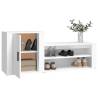 Shoe Cabinet White 130x35x54 cm | Elegant Engineered Wood