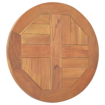 Table Top Solid Teak Wood Round | 40 cm Diameter