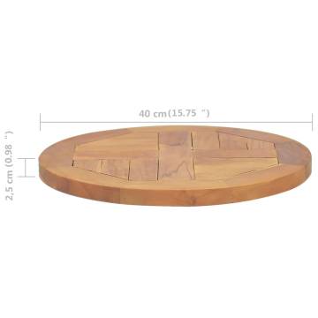 Table Top Solid Teak Wood Round | 40 cm Diameter