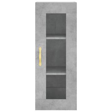 Stylish Highboard Concrete Grey - 34.5x34x180 cm