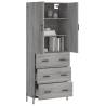 Highboard Grey Sonoma 69.5x34x180 cm - Stylish Storage Solution