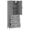 Highboard Grey Sonoma 69.5x34x180 cm - Stylish Storage Solution