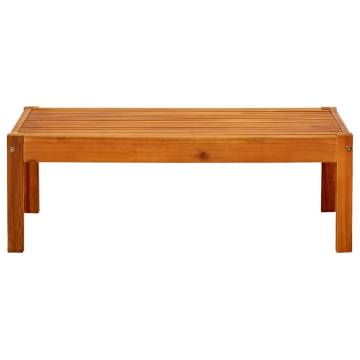 Elegant Solid Acacia Wood Garden Table - 85x57x29 cm