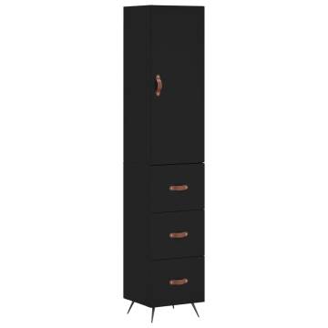 Stylish Highboard Black 34.5x34x180 cm | Hipomarket UK