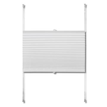 Plisse Blind 100x150cm - White Pleated Blind for Every Room