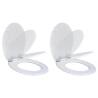 Toilet Seats with Soft Close Lids 2 pcs MDF White Quantity in Package 2 Design plain white Soft close yes 