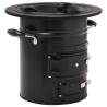 Camping Wood Stove - Black Steel for Outdoor Cooking