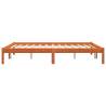 Bed Frame Wax Brown 160x200 cm - Solid Wood Pine | Hipo Market