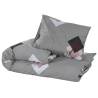 Duvet Cover Set Grey 155x220 cm Cotton - Soft & Stylish