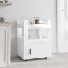 Kitchen Trolley High Gloss White 60x45x80 cm Engineered Wood Colour high gloss white 