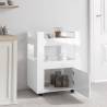 High Gloss White Kitchen Trolley - 60x45x80 cm | Hipo Market