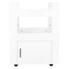 High Gloss White Kitchen Trolley - 60x45x80 cm | Hipo Market