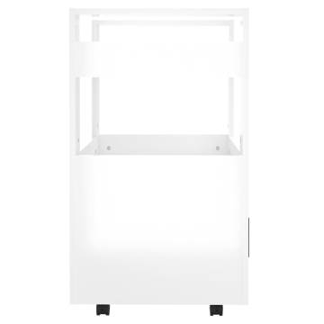 High Gloss White Kitchen Trolley - 60x45x80 cm | Hipo Market