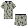 Kids' Pyjamas with Short Sleeves Light Khaki 140 Size 140 (9-10y) 