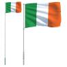 Ireland Flag and Pole 5.55m Aluminium - Eye-Catching Set